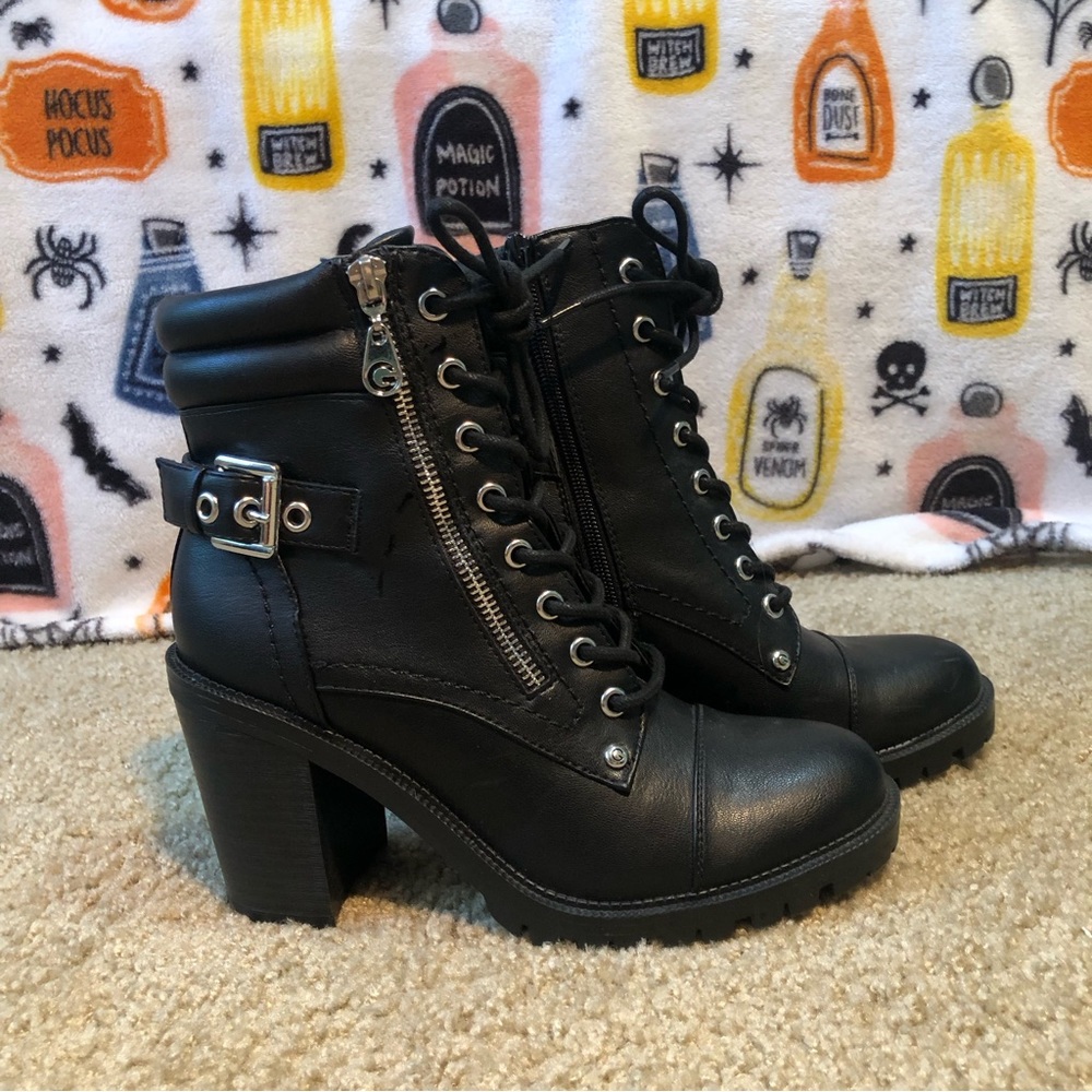 NWOT GBG Heeled Combat Boots